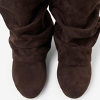 Slouchy Suede Low Boots New York - Brązowy