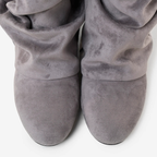 Slouchy Suede Low Boots New York - Szary