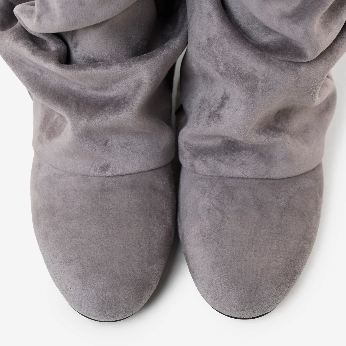 Slouchy Suede Low Boots New York - Szary