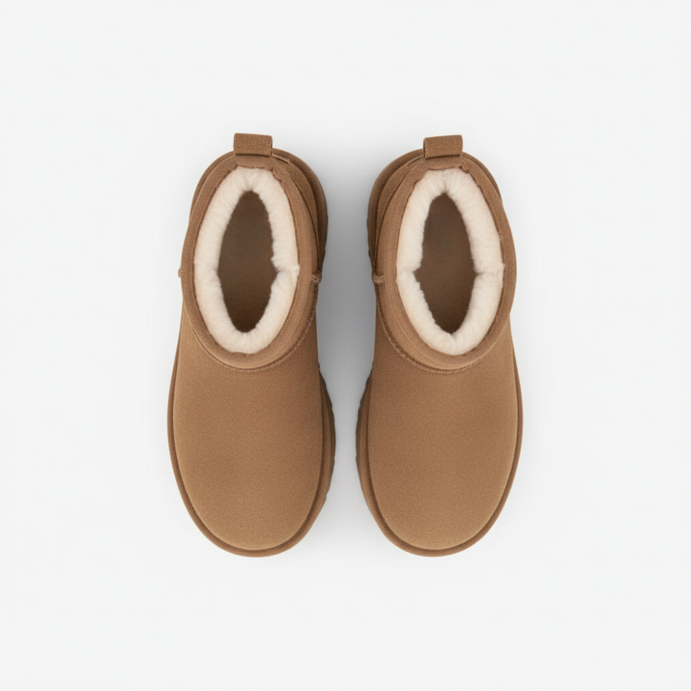 Mini platformowe botki Sydney – Brązowy