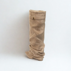 Slouchy Suede High Boots New York - Beżowe