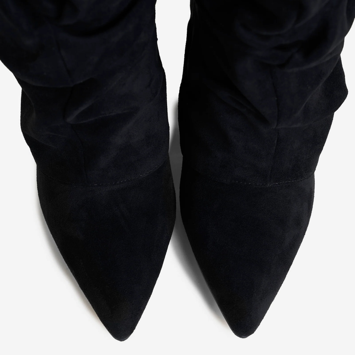 Slouchy Suede High Boots New York - Czarny