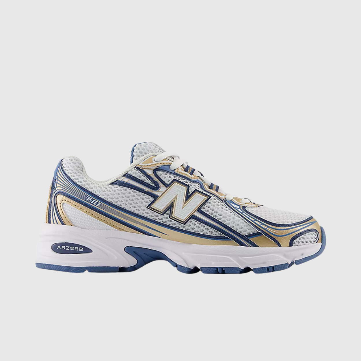 Sneakers NB 740 - Niebieski Biały Złoty