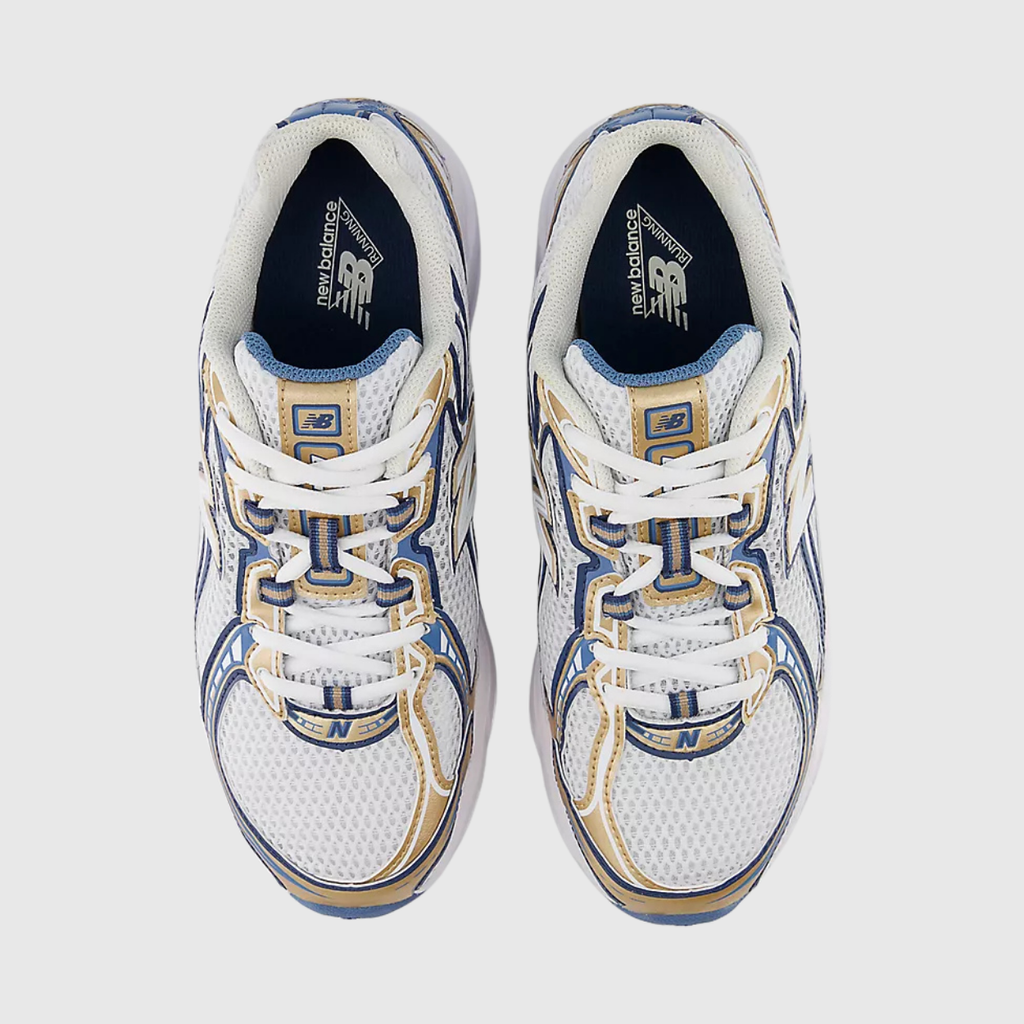 Sneakers NB 740 - Niebieski Biały Złoty