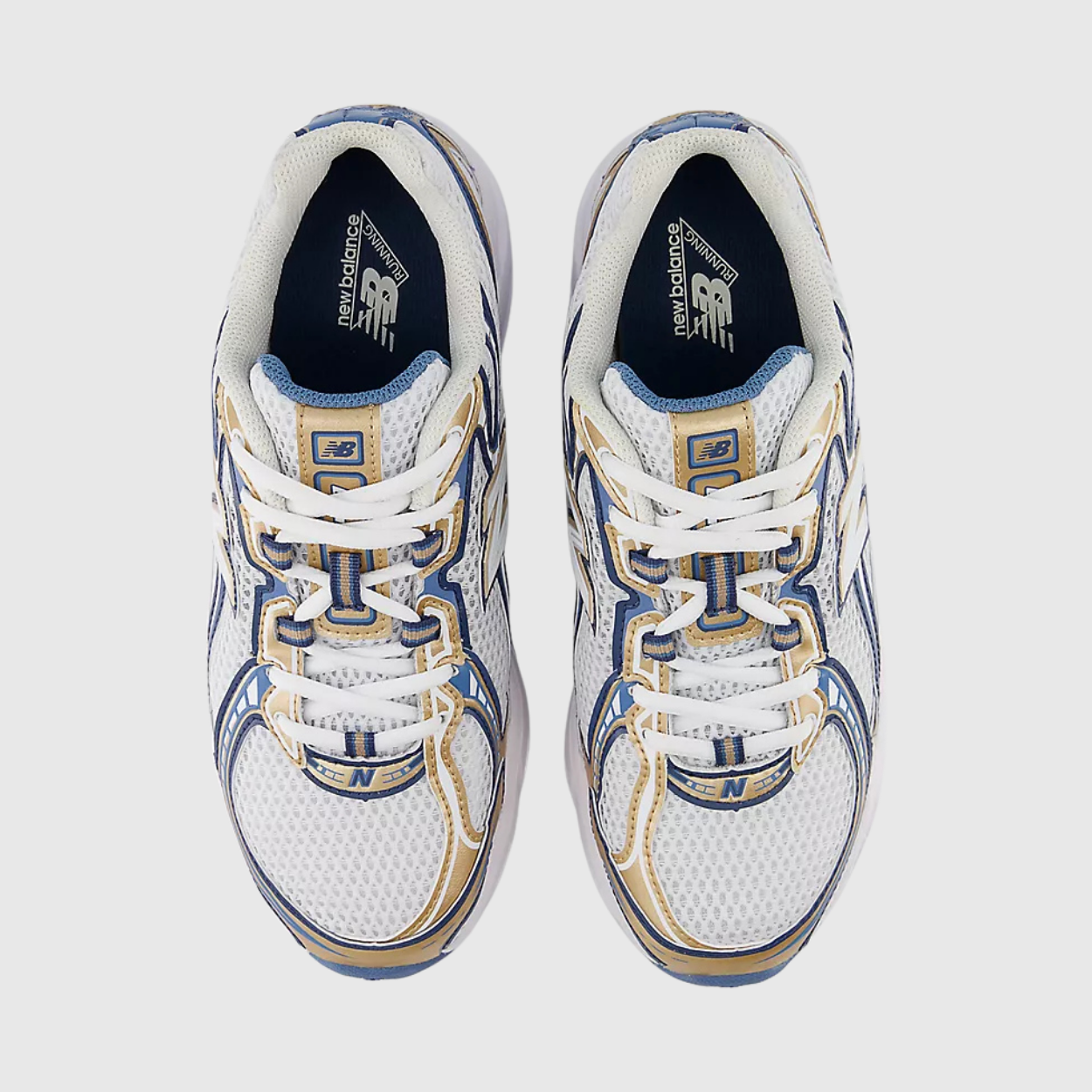 Sneakers NB 740 - Niebieski Biały Złoty