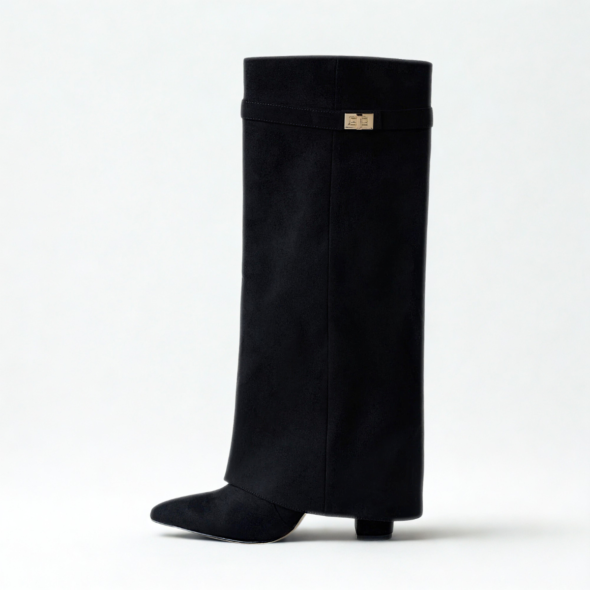 Suede High Boots New York - Czarny