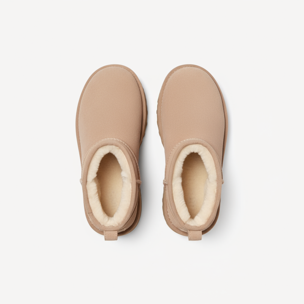 Mini platformowe botki Sydney – Beżowe