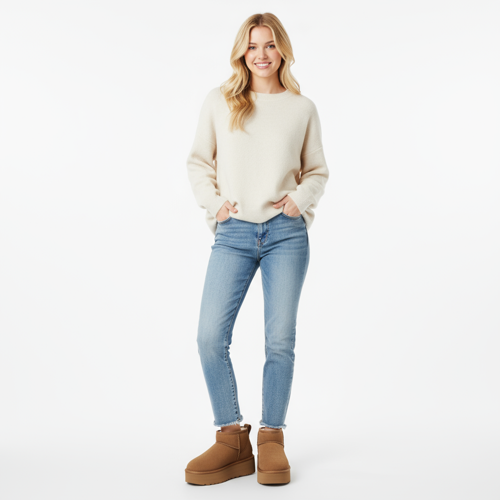 Mini platformowe botki Sydney – Brązowy